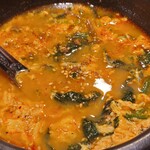 焼肉問屋バンバン - 定食スープ変更 デビルスープ（220円）