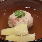 御料理 寺沢 - ずわいがにの蟹真薯と早筍の椀物