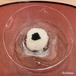 御料理 寺沢 - 障泥烏賊とキャビアと山芋のすりおろし