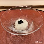 御料理 寺沢 - 障泥烏賊とキャビアと山芋のすりおろし