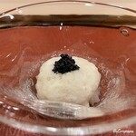 御料理 寺沢 - 障泥烏賊とキャビアと山芋のすりおろし