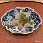 御料理 寺沢 - ボタン海老と寒鮃と寒鮃の縁側