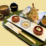 Shrimp and vegetable Tempura set meal 2,640 yen until 3/14