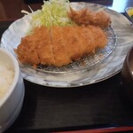 かつ膳 - ロースカツ定食＋カキフライ