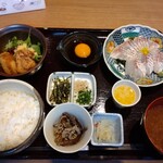 Washoku Biyori Osake To Jimbouchou - 宇和島流鯛めし膳。