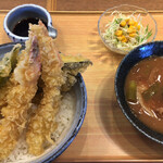 しまかぜ食堂 - 海老天丼なランチ