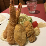 Shichijou - ミックスフライ定食1500円