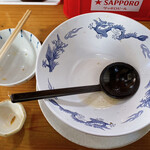 支那そば専門店 へいきち 東金店 - 完食です(((o(*ﾟ▽ﾟ*)o)))