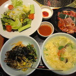 Anrakutei - 野菜たっぷりミニビビンバとサラダランチ