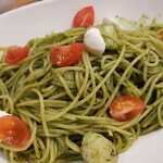 キッチン ブルー グローブ - パスタのアップ