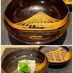 日本料理FUJI - 富士山の蒔絵に、毎日富士山を見て育った私にはとても感慨深いものがあります。