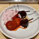 串家物語 AEON MALL高崎店 - チョコレートファウンテン。マシュマロとプチシュー。シロップ漬けのイチゴにイチゴババロア。