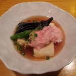 酒膳家ゆず - 揚げだし豆腐　明太とろろかけ
