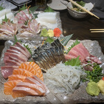 魚貝三昧 雛 ２号店 - お刺身盛り合わせ(5点盛り)