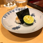 銀座 しのはら - ✽ 追加メニュー　白子の磯辺焼き　海苔の風味が抜群