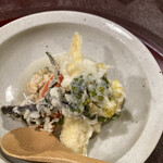 割烹 たつた - 菊芋の摺流しと季節の天ぷら