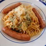 パスタの店 山猫軒 - あらびきソーセージとポーポテトのペペロンチーノ