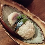 鮮魚 日本酒 えどわん - 金華鯖といぶりがっこの燻製ポテトサラダ