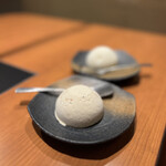 gempinnagoyanishikihommachifuguryouri - デザート　ナッツアイスとゆずシャーベット