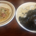 うみすけとたまひこ - ブラックカレー＋日替わりパスタ小盛セット