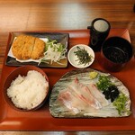 郷土料理 五志喜 - 鯛めしとじゃこカツ