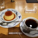 銀座洋食 三笠會館 - プリン・コーヒー。