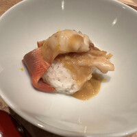 伯雲 - 北寄貝の炙り　飯蒸し