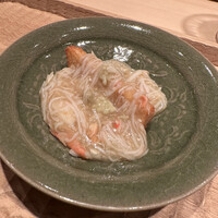 伯雲 - 海老芋揚げ　松葉蟹の餡掛け