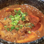 Kushitokkyuu - 麻婆豆腐　石鍋でグツグツ激熱、激辛で美味い❣️