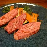 和牛 まつした - ●匠ｺｰｽ280g 12000＋生B 780X2+ｽﾊﾟｰｸﾘﾝｸﾞﾜｲﾝ ｶﾞｳﾞｧ5000+追加単品 (特上ﾊﾗﾐ 2,800)＝22,360円 