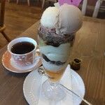 クリクリ - 紅茶とリンゴのパフェ¥1100(2023.2.20)