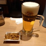 membaranoichi - 生ビール、ザーサイ