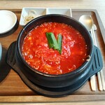韓国家庭料理スリョン - 自家製豆腐のスンドゥブ定食 1,100円 ♪