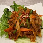 Stir-fried pork belly