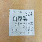 小さな食堂 ヒロ - 食券 (2023.02.10)