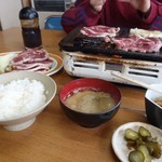 水神温泉山照園 - 料理写真:ジンギスカン定食\820