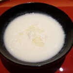 江戸焼肉 - 白ネギと蕪のすりながし　鳥取県田中農場の白ネギを使用