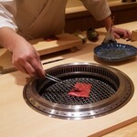 江戸焼肉 - 肉鮨のお肉　純血但馬万葉牛リブロース　