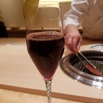 江戸焼肉 - グラハム　シックスグレープス　(ポートワインスプリッツァー)