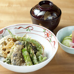 Vegetable Ten-don (tempura rice bowl)