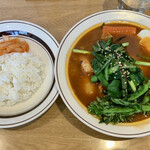 スープカレー店 34 - ニラ盛り軟骨豆腐ハンバーグカレー