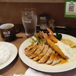 ＫｉｔｃｈｅｎＢｏｕ - トンテキランチ＋海老フライ＋ライス大盛り(計1350円)