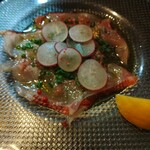 中通チルアウト - 千葉･銚子産金目鯛炙りカルパッチョ1,200円