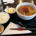 Udon Ya Kazu - 牛スジカレー、地玉子天、白飯