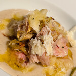 フォリオリーナ・デッラ・ポルタ・フォルトゥーナ - 主菜は子牛の横隔膜。いわばイタリアンハラミスープ