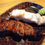 Yamachou - 信玄鶏むね塩109円と豚レバータレ109円