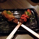 九州料理×もつ鍋 九州小町  - 黒豚手こねつくね串（おろしポン酢、明太子）