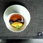 無彩庵　池田 - ～デザート～新生姜のプリン　エピスソース　アップルマンゴーのソルベ