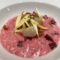 L'Agréable Esprit de GAMIN - ビーツのリゾットと炙り帆立貝