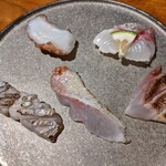 博多メシ 男厨 - 男厨盛(鯛、イサキ、のどぐろ、太刀魚、タコ、ごま鯖、鯨ウネス、平政、マグロ、鰹)